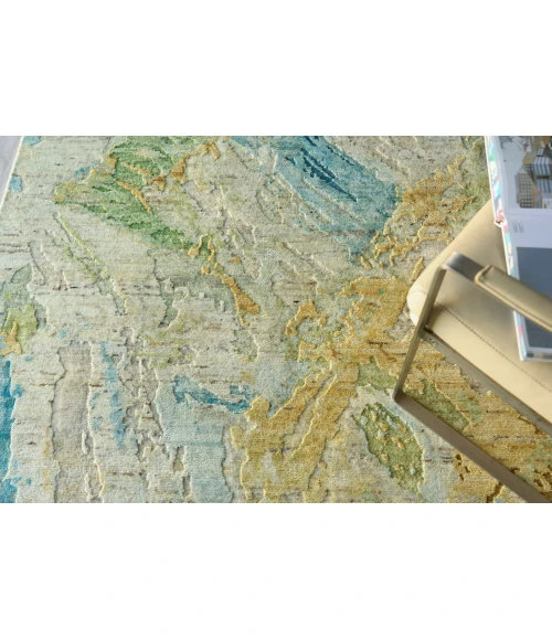 Exquisite Rugs Moderno Yellow/Green/Blue 74256X9 6ft.X9ft. Rect. Rug