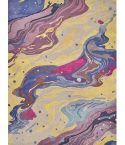 Exquisite Rugs Solara Purple/Yellow/Multi 74788X10 8ft.X10ft. Rect. Rug