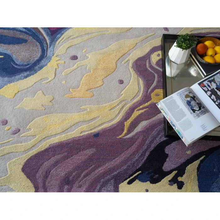 Exquisite Rugs Solara Purple/Yellow/Multi 74788X10 8ft.X10ft. Rect. Rug