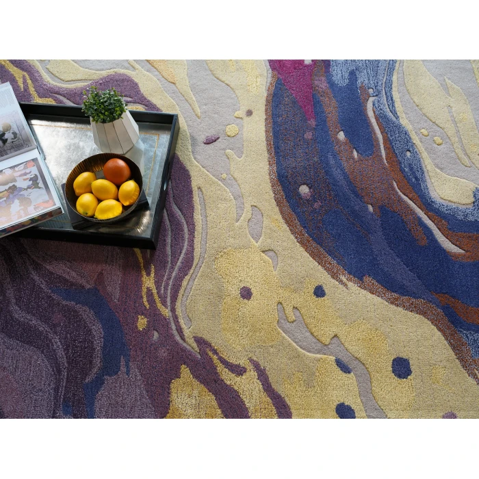 Exquisite Rugs Solara Purple/Yellow/Multi 74788X10 8ft.X10ft. Rect. Rug