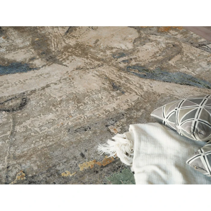 Exquisite Rugs Floor Art Blue/Silver/Multi 74868X10 8ft.X10ft. Rect. Rug