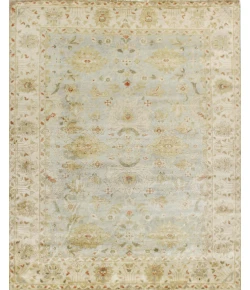 Exquisite Rugs Antique Weave Oushak Ivory/Blue 80001X16 1ft.X1ft.6in. Rect. Rug