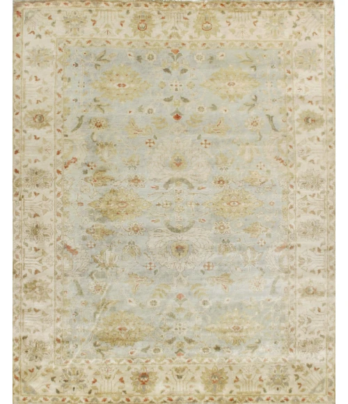 Exquisite Rugs Antique Weave Oushak Ivory/Blue 80001X16 1ft.X1ft.6in. Rect. Rug