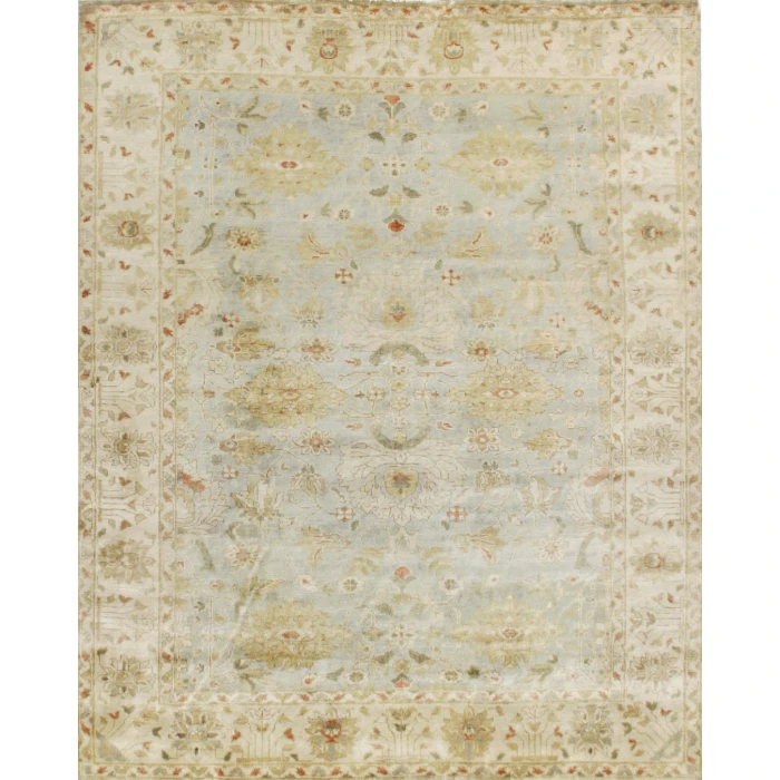Exquisite Rugs Antique Weave Oushak Ivory/Blue 80008X10 8ft.X10ft. Rect. Rug