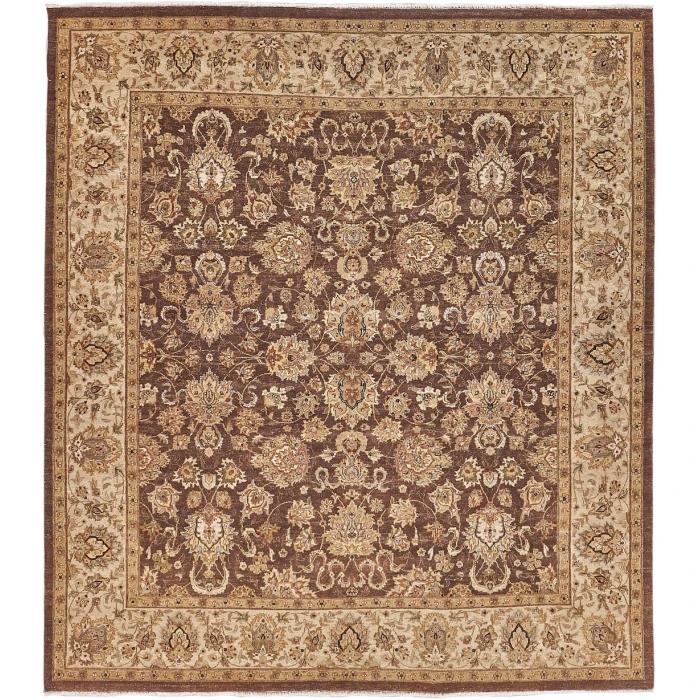 Exquisite Rugs Antique Weave Ziegler Brown/Ivory 80539X10 9ft.X10ft. Rect. Rug