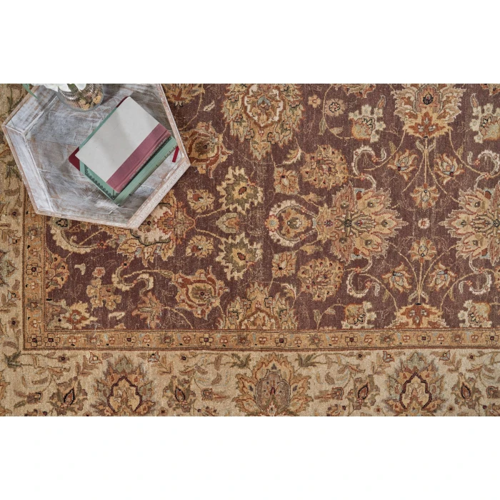Exquisite Rugs Antique Weave Ziegler Brown/Ivory 80539X10 9ft.X10ft. Rect. Rug