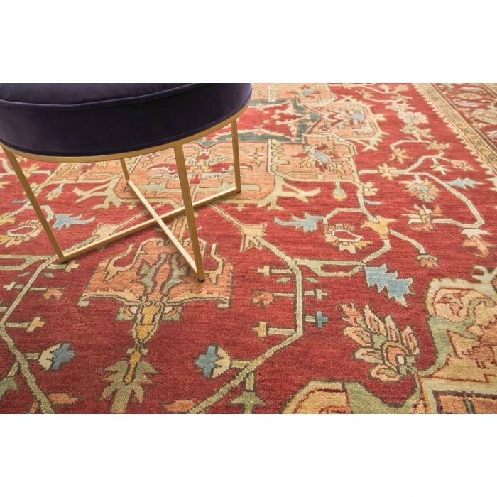 Exquisite Rugs Antique Weave Serapi Red 81449X12 9ft.X12ft. Rect. Rug