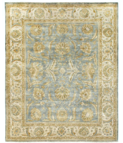 Exquisite Rugs Antique Weave Oushak Light Blue/Ivory 814615X20 15ft.X20ft. Rect. Rug