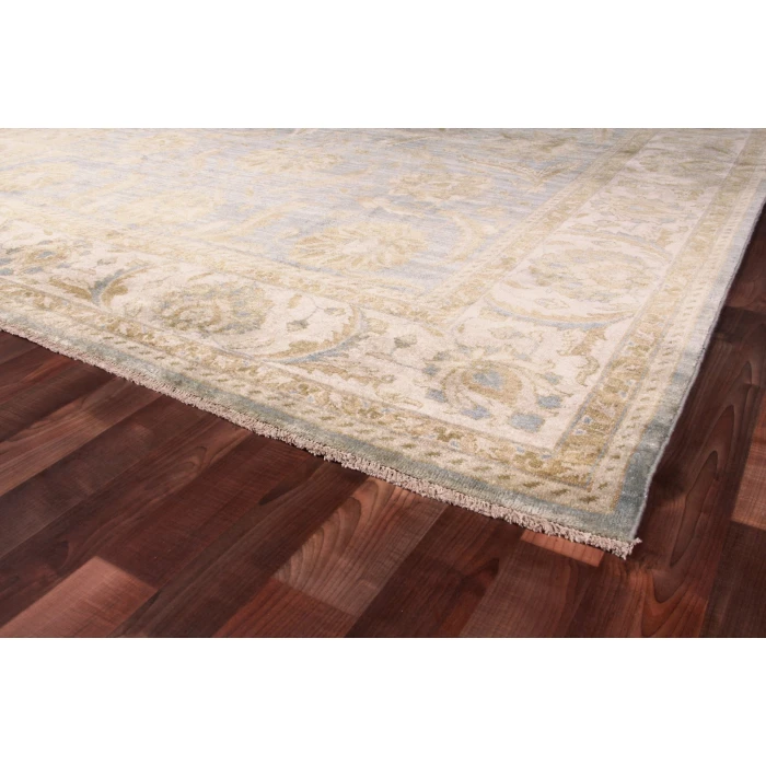 Exquisite Rugs Antique Weave Oushak Light Blue/Ivory 8146136X176 13ft.6in.X17ft.6in. Rect. Rug