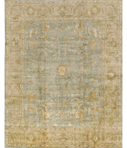 Exquisite Rugs Antique Weave Oushak Light Green/Beige 81476X9 6ft.X9ft. Rect. Rug