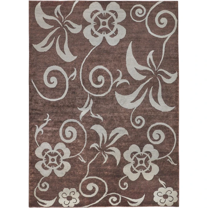 Exquisite Rugs Antique Weave Ziegler Brown/Light Blue 82329X126 9ft.X12ft.6in. Rect. Rug
