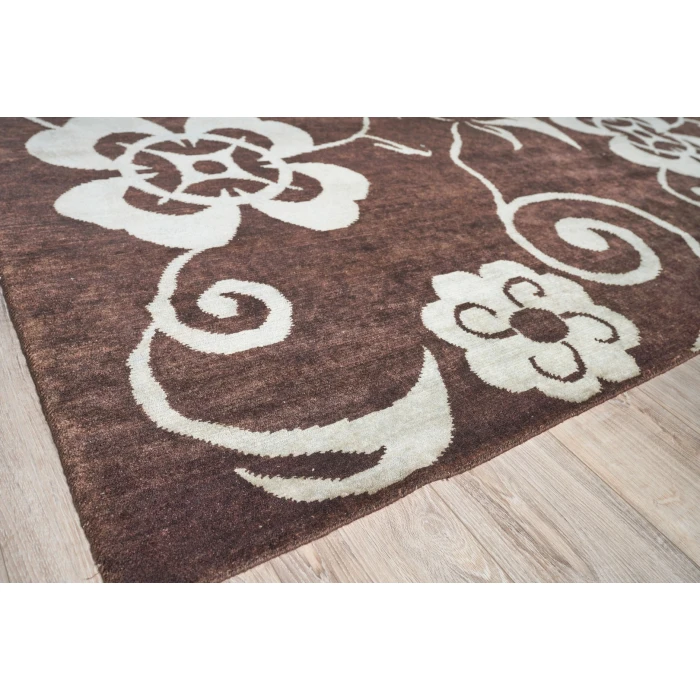 Exquisite Rugs Antique Weave Ziegler Brown/Light Blue 82329X126 9ft.X12ft.6in. Rect. Rug