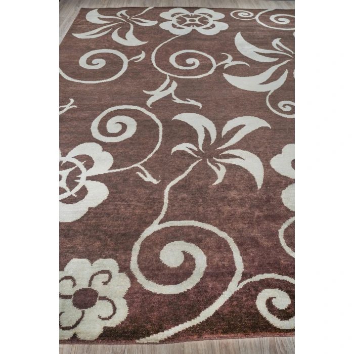 Exquisite Rugs Antique Weave Ziegler Brown/Light Blue 82329X126 9ft.X12ft.6in. Rect. Rug