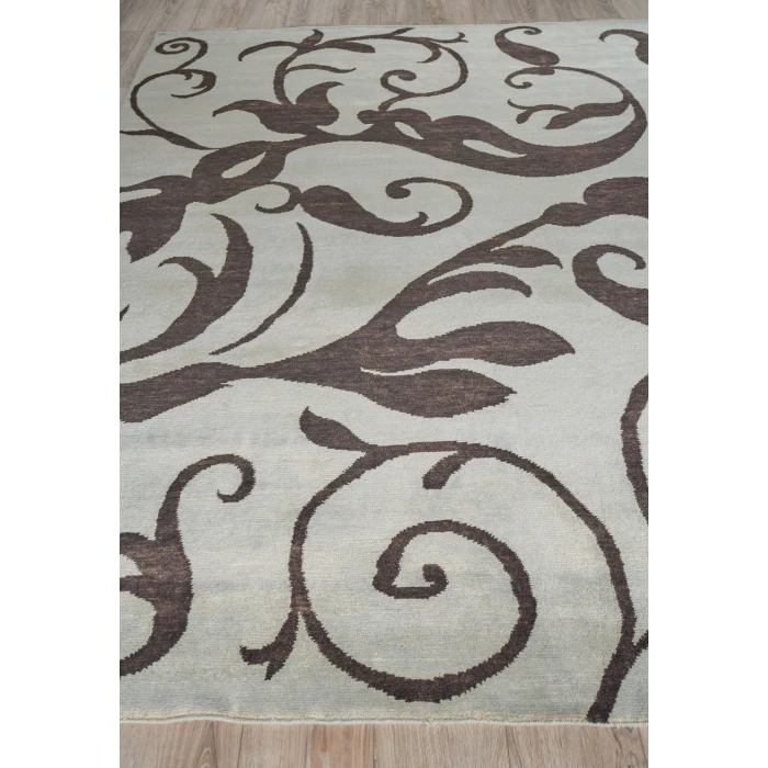 Exquisite Rugs Soho Blue/Chocolate 90108X10 8ft.X10ft. Rect. Rug