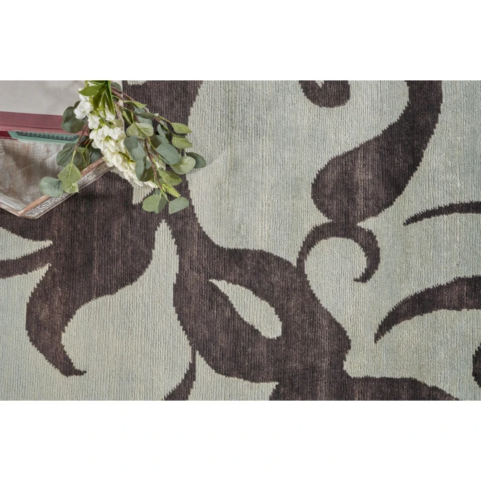Exquisite Rugs Soho Blue/Chocolate 90108X10 8ft.X10ft. Rect. Rug