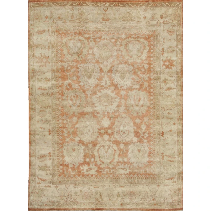 Exquisite Rugs Antique Weave Oushak Red/Beige 91396X9 6ft.X9ft. Rect. Rug