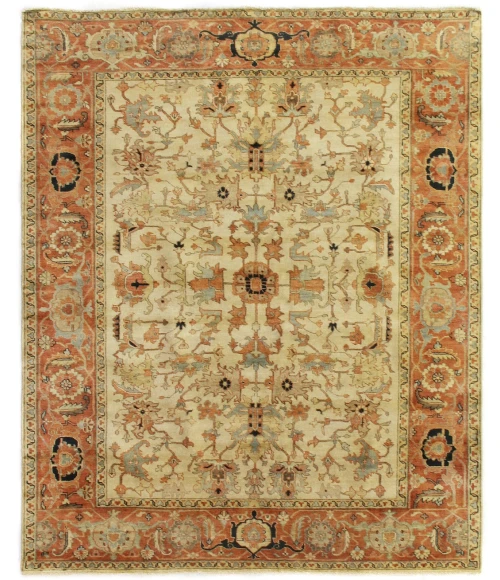 Exquisite Rugs Antique Weave Serapi Ivory/Rust 91606X9 6ft.X9ft. Rect. Rug