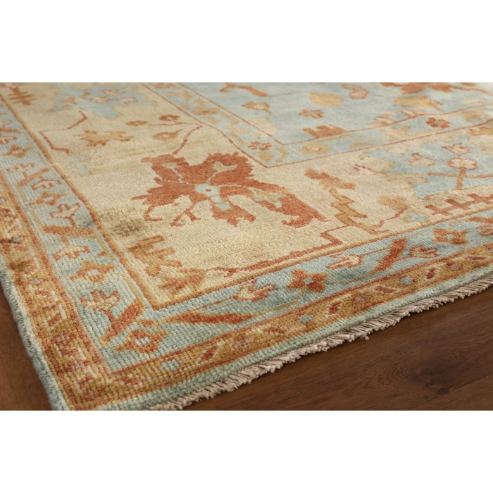 Exquisite Rugs Antique Weave Oushak Dark Blue/Beige 916115X20 15ft.X20ft. Rect. Rug