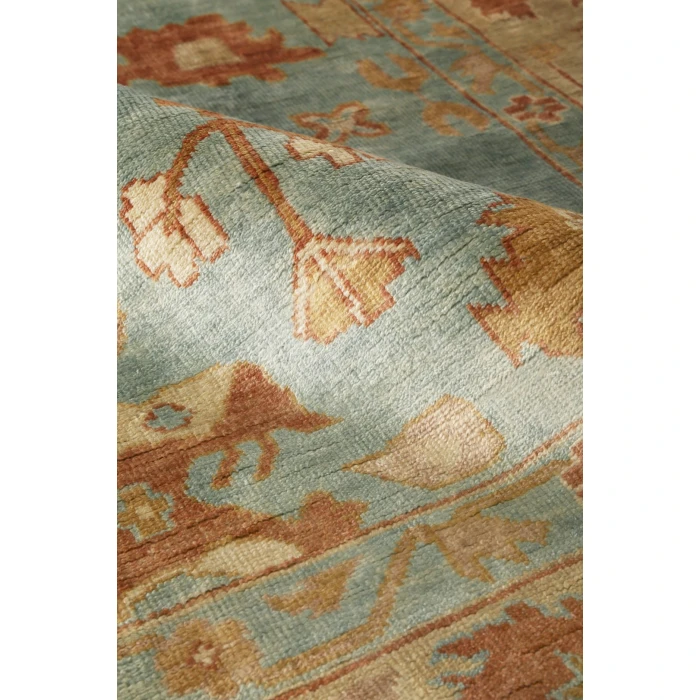 Exquisite Rugs Antique Weave Oushak Dark Blue/Beige 916115X20 15ft.X20ft. Rect. Rug