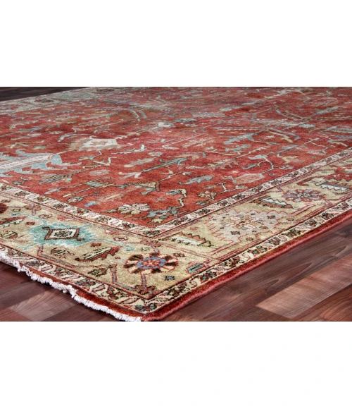 Exquisite Rugs Antique Weave Serapi Rust/Gold 91921X16 1ft.X1ft.6in. Rect. Rug
