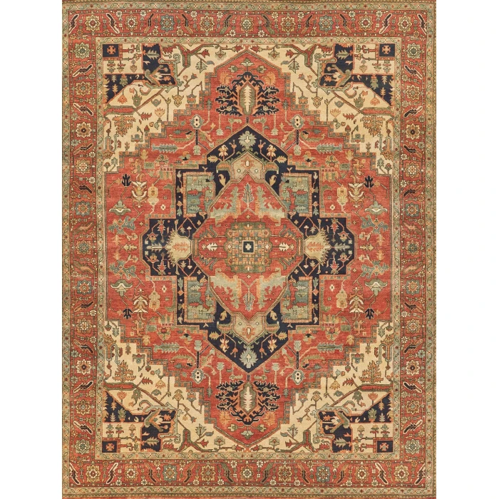 Exquisite Rugs Fine Serapi Rust/Ivory 92069X12 9ft.X12ft. Rect. Rug