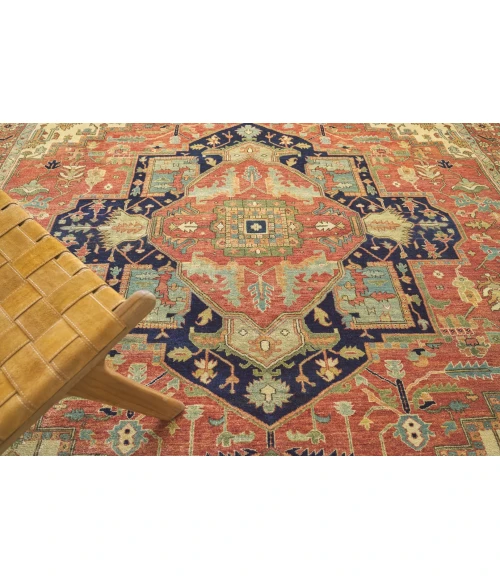Exquisite Rugs Fine Serapi Rust/Ivory 92068X10 8ft.X10ft. Rect. Rug