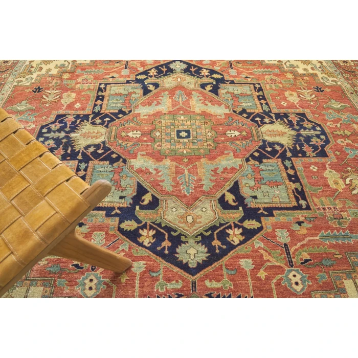 Exquisite Rugs Fine Serapi Rust/Ivory 92069X12 9ft.X12ft. Rect. Rug