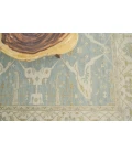 Exquisite Rugs Antique Weave Oushak Blue/Ivory 921410X14 10ft.X14ft. Rect. Rug