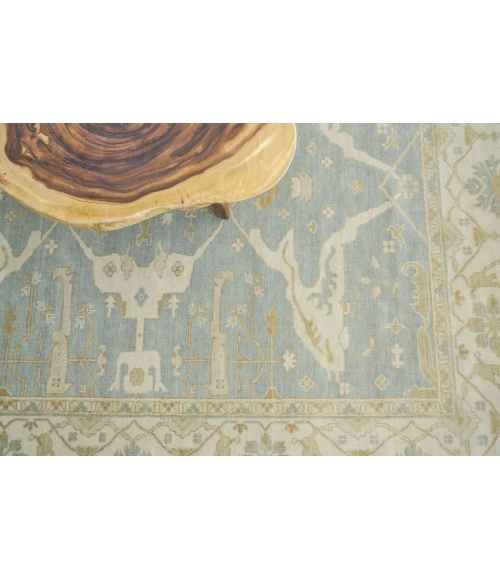 Exquisite Rugs Antique Weave Oushak Blue/Ivory 921410X14 10ft.X14ft. Rect. Rug