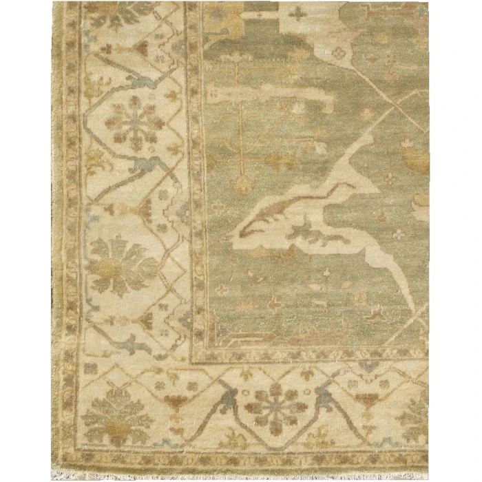 Exquisite Rugs Antique Weave Oushak Light Green/Ivory 932814X18 14ft.X18ft. Rect. Rug