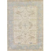Exquisite Rugs Antique Weave Oushak Ivory/Blue 93296X9 6ft.X9ft. Rect. Rug