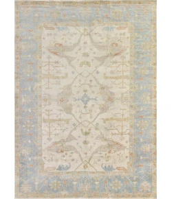 Exquisite Rugs Antique Weave Oushak Ivory/Blue 93299X12 9ft.X12ft. Rect. Rug