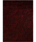 Exquisite Rugs Wilderness Black/Red 938056X8 5ft.6in.X8ft. Rect. Rug