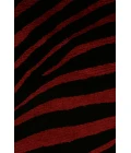 Exquisite Rugs Wilderness Black/Red 938056X8 5ft.6in.X8ft. Rect. Rug
