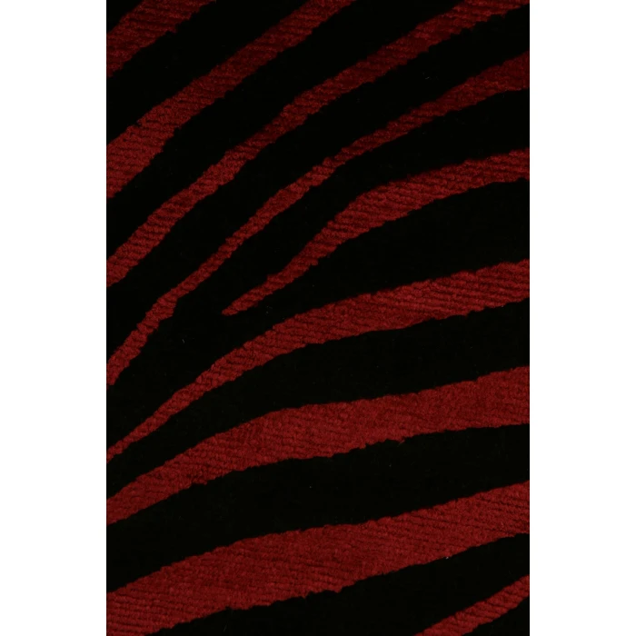 Exquisite Rugs Wilderness Black/Red 938056X8 5ft.6in.X8ft. Rect. Rug