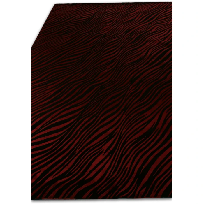 Exquisite Rugs Wilderness Black/Red 938056X8 5ft.6in.X8ft. Rect. Rug