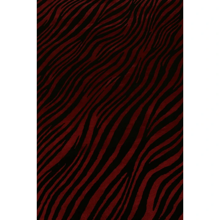 Exquisite Rugs Wilderness Black/Red 938056X8 5ft.6in.X8ft. Rect. Rug
