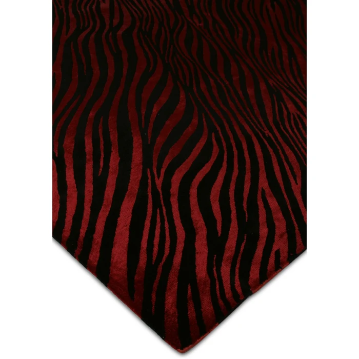 Exquisite Rugs Wilderness Black/Red 938056X8 5ft.6in.X8ft. Rect. Rug