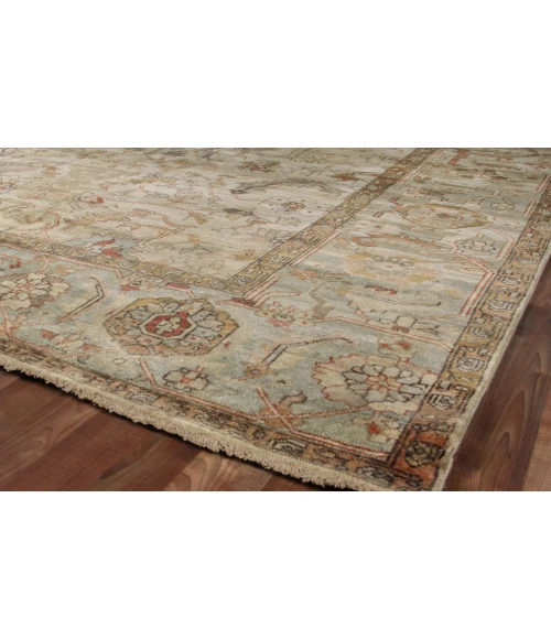 Exquisite Rugs Antique Weave Serapi Ivory/Light Blue 93911X16 1ft.X1ft.6in. Rect. Rug