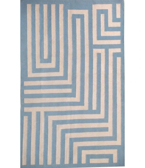 Exquisite Rugs Flatweave Light Blue 96225X8 5ft.X8ft. Rect. Rug