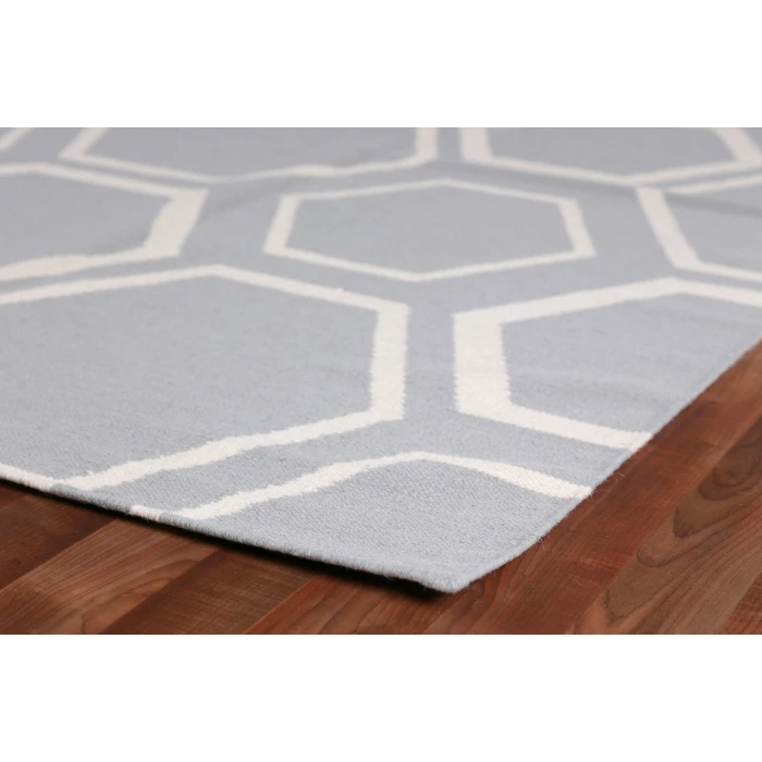 Exquisite Rugs Flatweave Light Blue 96865X8 5ft.X8ft. Rect. Rug