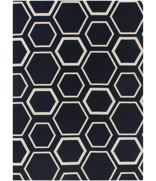 Exquisite Rugs Flatweave Navy/White 969510X14 10ft.X14ft. Rect. Rug