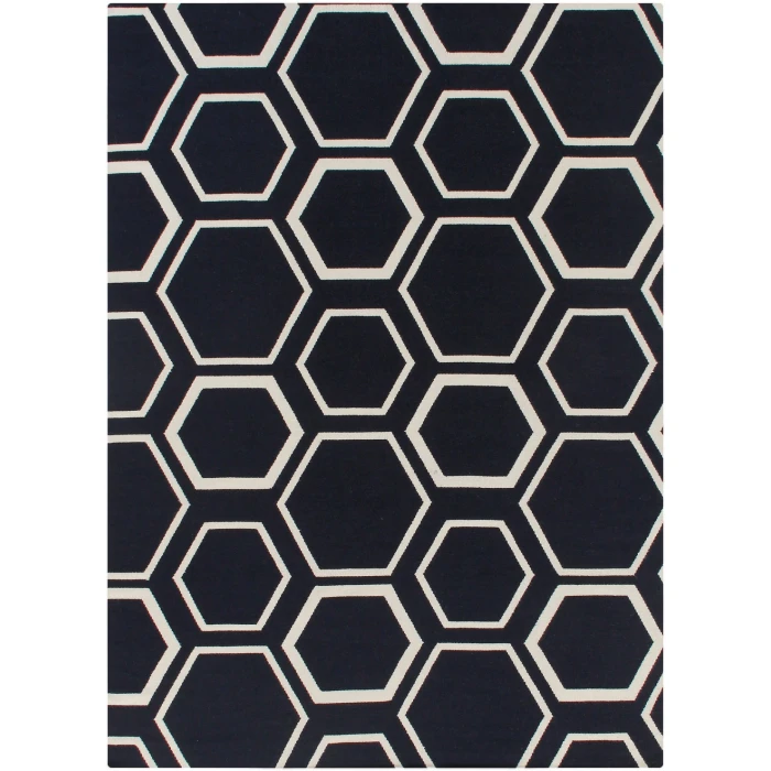 Exquisite Rugs Flatweave Navy/White 969510X14 10ft.X14ft. Rect. Rug