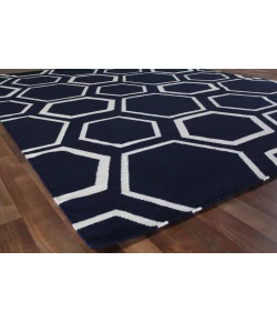 Exquisite Rugs Flatweave Navy/White 969510X14 10ft.X14ft. Rect. Rug