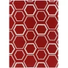 Exquisite Rugs Flatweave Red/White 96975X8 5ft.X8ft. Rect. Rug