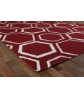 Exquisite Rugs Flatweave Red/White 96975X8 5ft.X8ft. Rect. Rug