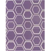 Exquisite Rugs Flatweave Purple/White 97005X8 5ft.X8ft. Rect. Rug