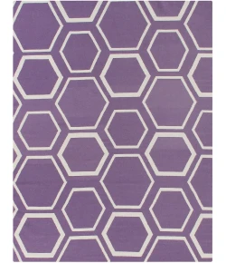 Exquisite Rugs Flatweave Purple/White 97005X8 5ft.X8ft. Rect. Rug
