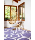 Exquisite Rugs Flatweave Purple/White 97005X8 5ft.X8ft. Rect. Rug