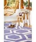 Exquisite Rugs Flatweave Purple/White 97005X8 5ft.X8ft. Rect. Rug